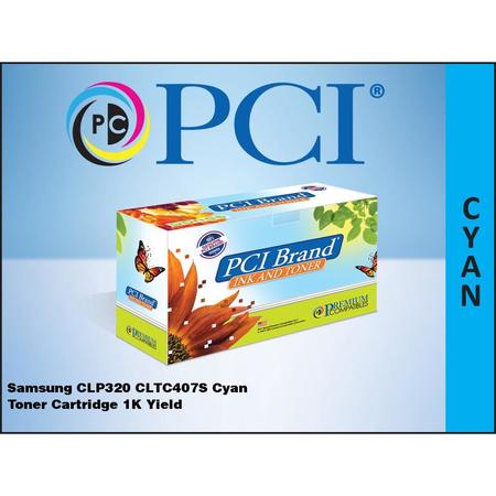 Pci Brand Compatible Hp Su001A / Samsung Clt-C407S Cyan Toner Cartridge 1K Yield