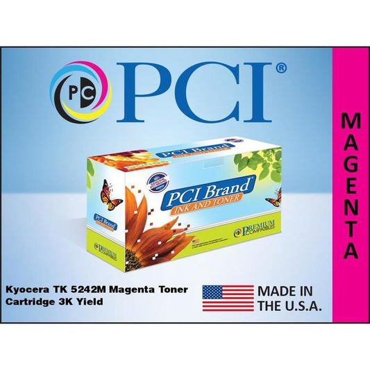 Pci Brand Compatible Kyocera Tk-5242M 1T02R7Bus0 Magenta Toner Cartridge 3K Yiel