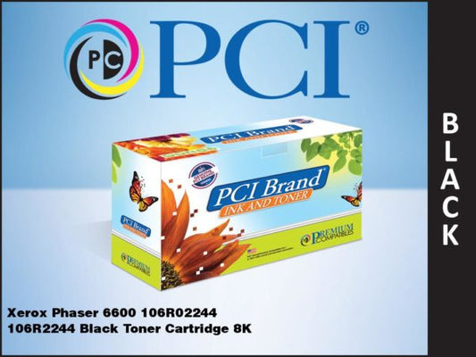 Pci Brand Compatible Xerox 106R02244 Black Toner Cartridge 8000 Page Yield For X