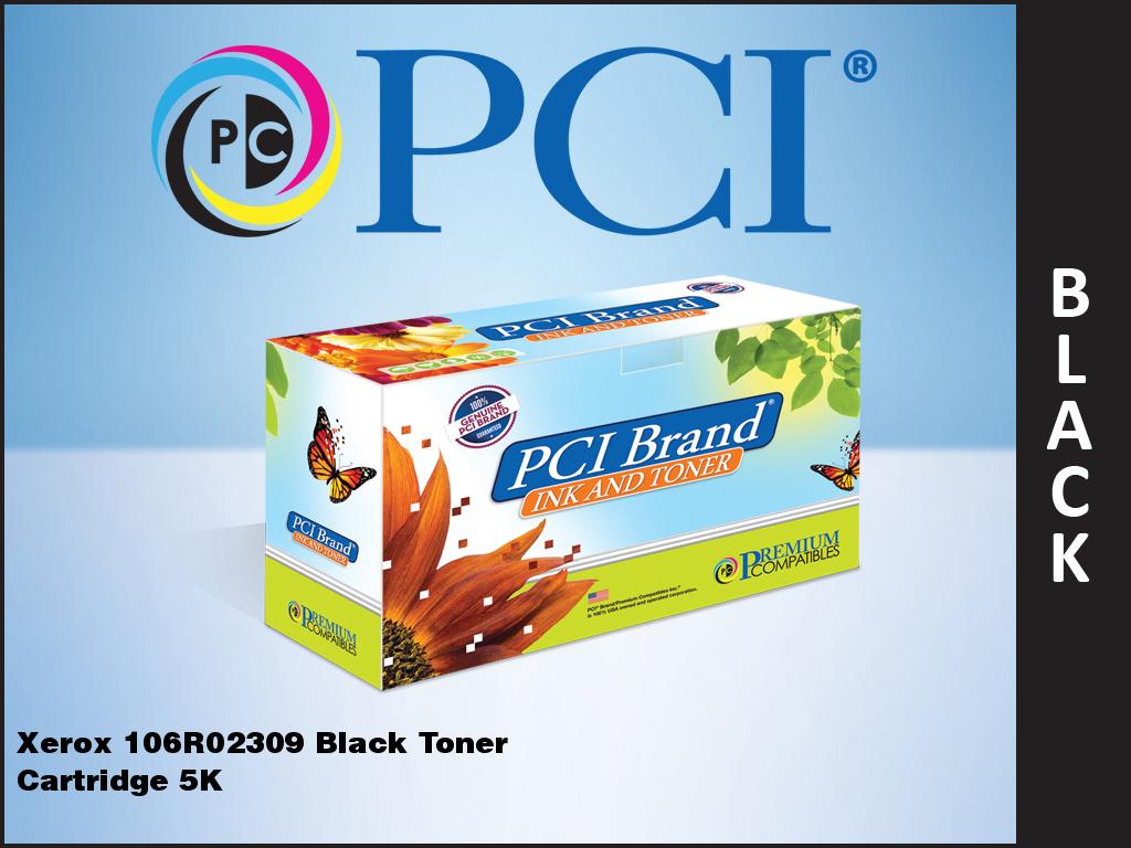 Pci Brand Compatible Xerox 106R02309 Black Toner Cartridge 5000 Page Yield For X