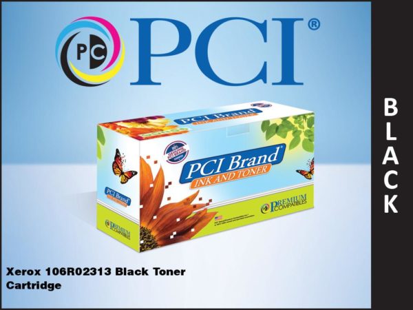 Pci Brand Compatible Xerox 106R02313 Black Toner Cartridge 11000 Page Yield For