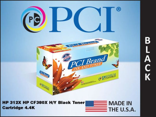 Pci Brand Remanufactured Hp 312X Cf380X Black Toner Cartridge 4400 Page Yield Fo