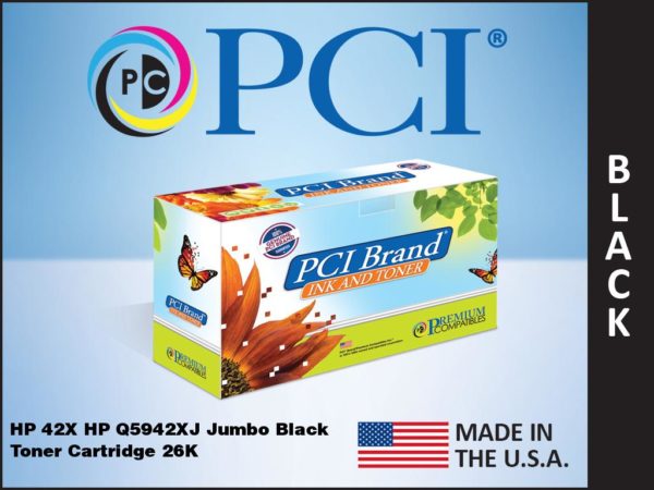 Pci Brand Remanufactured Hp 42X Q5942X-Max Black Toner Cartridge 26000 Pg For Hp