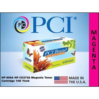 Pci Brand Remanufactured Hp 650A Ce273A Magenta Toner Cartridge 15K Yld For Hp C