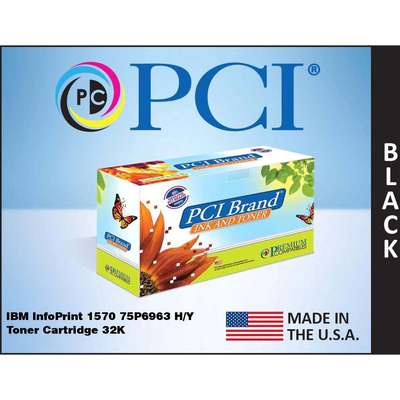 Pci Brand Remanufactured Ibm 75P6963 Black Toner Cartridge 32000 Page Yield For