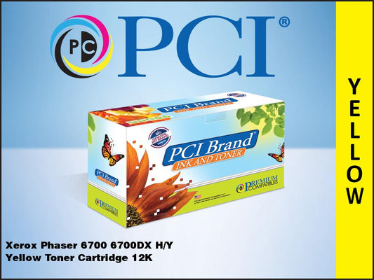 Pci Brand Remanufactured Xerox 106R01509 Yellow Toner Cartridge 12000 Page Yield