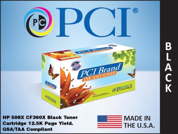 Pci Brand Usa Remanufactured Hp 508X Cf360X Black Toner Cartridge 12.5K Yield Fo