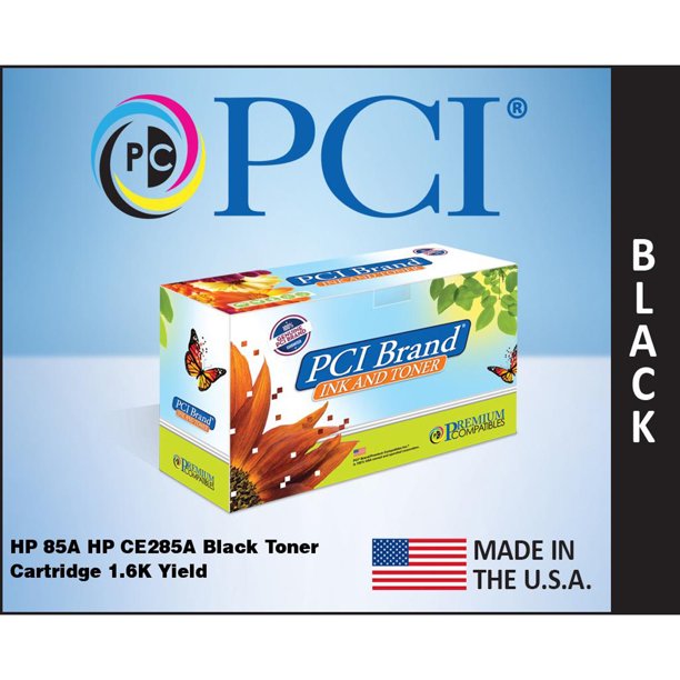 Pci Brand Usa Remanufactured Hp 85A Ce285A Black Toner Cartridge 1.6K Yld For Hp