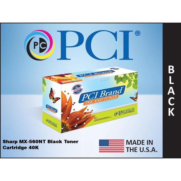 Pci Sharp Mx-560Nt Black Toner Cartridge 40K Yield For Sharp Mxm364, Mxm364N, Mx