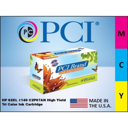 Pci Usa Remanufactured Hp 62Xl C2P07An Tri-Color Inkjet Ctg 415 Page High Yield