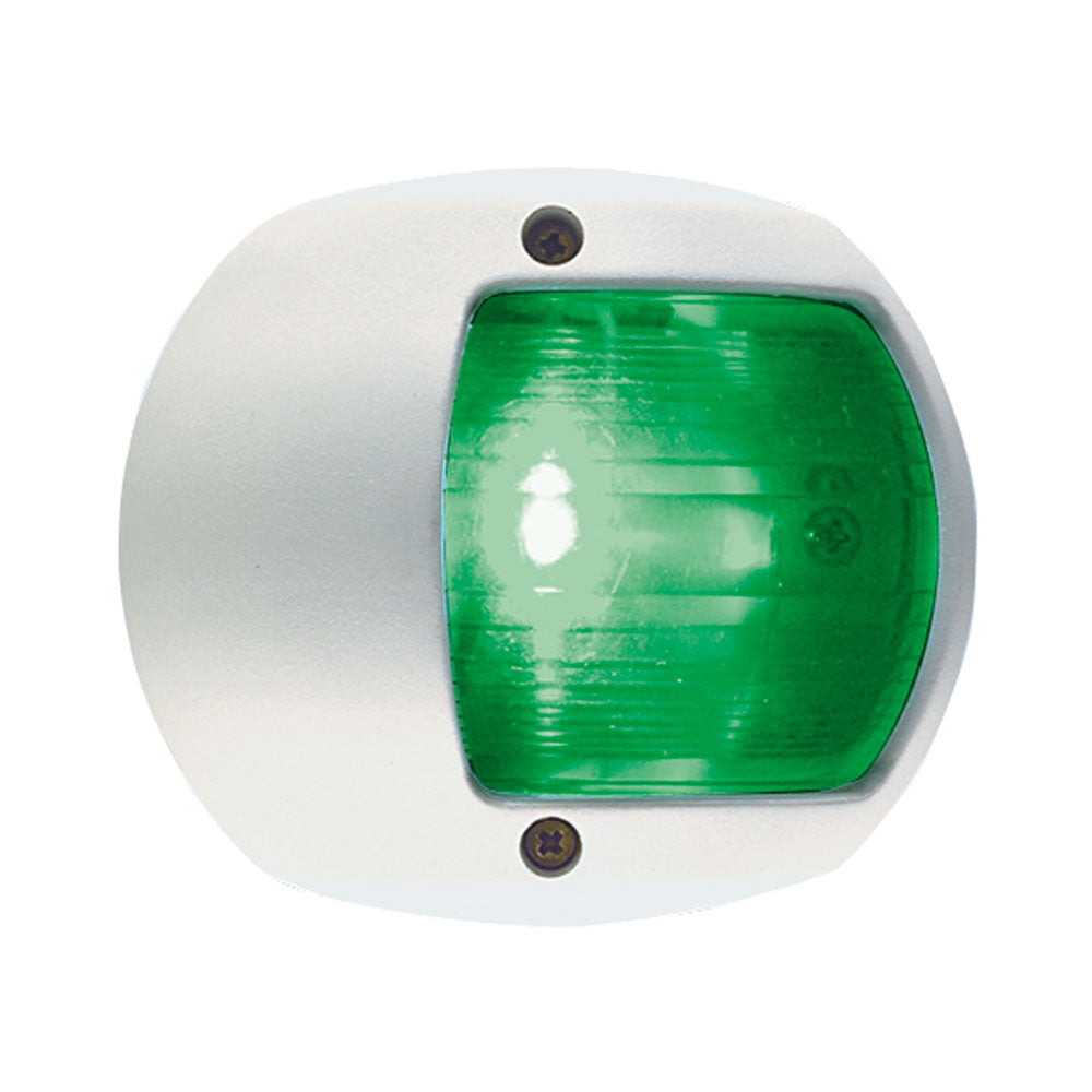 Perko LED Side Light - Green - 12V - White Plastic Housing