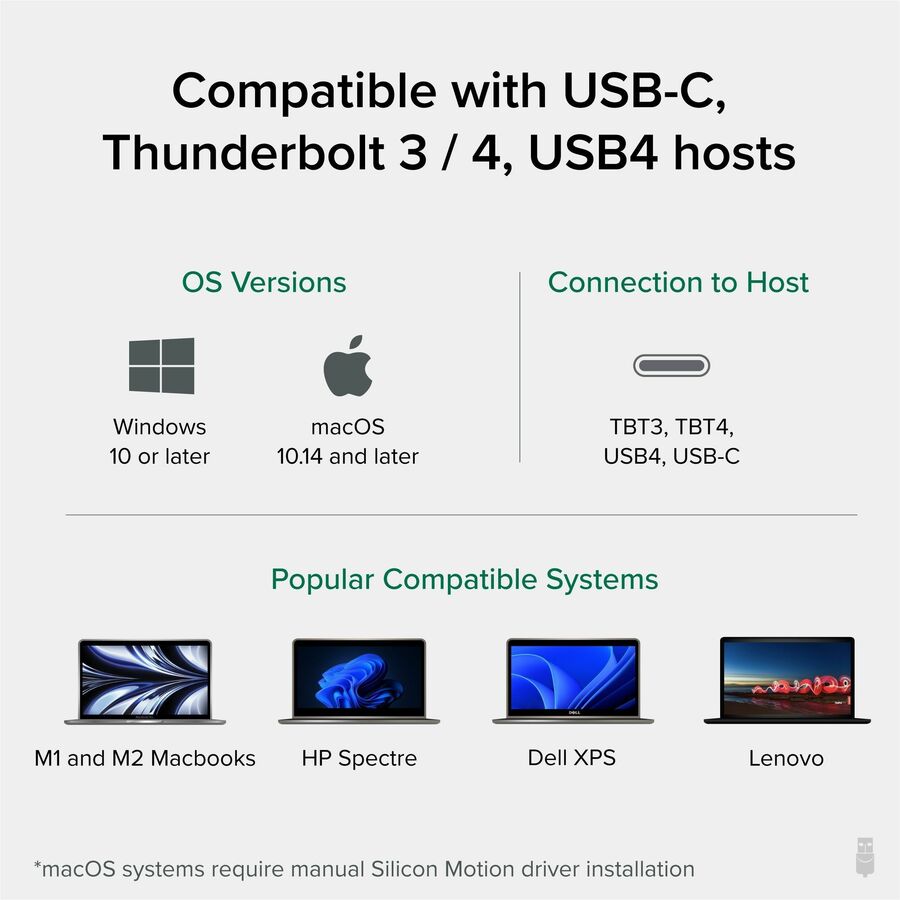 Plugable 13-in-1 USB-C Triple Monitor Laptop Docking Station with 100W Charging, 20W