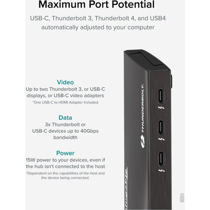 Plugable Tbt4-Hub3C Thunderbolt,4 Hub