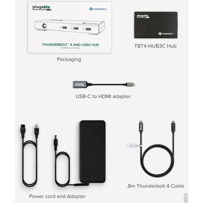 Plugable Tbt4-Hub3C Thunderbolt,4 Hub