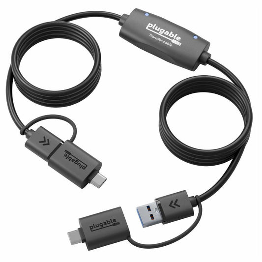 Plugable USB Data Transfer Cable PC to PC, Compatible with Windows USB C and USB 3.0