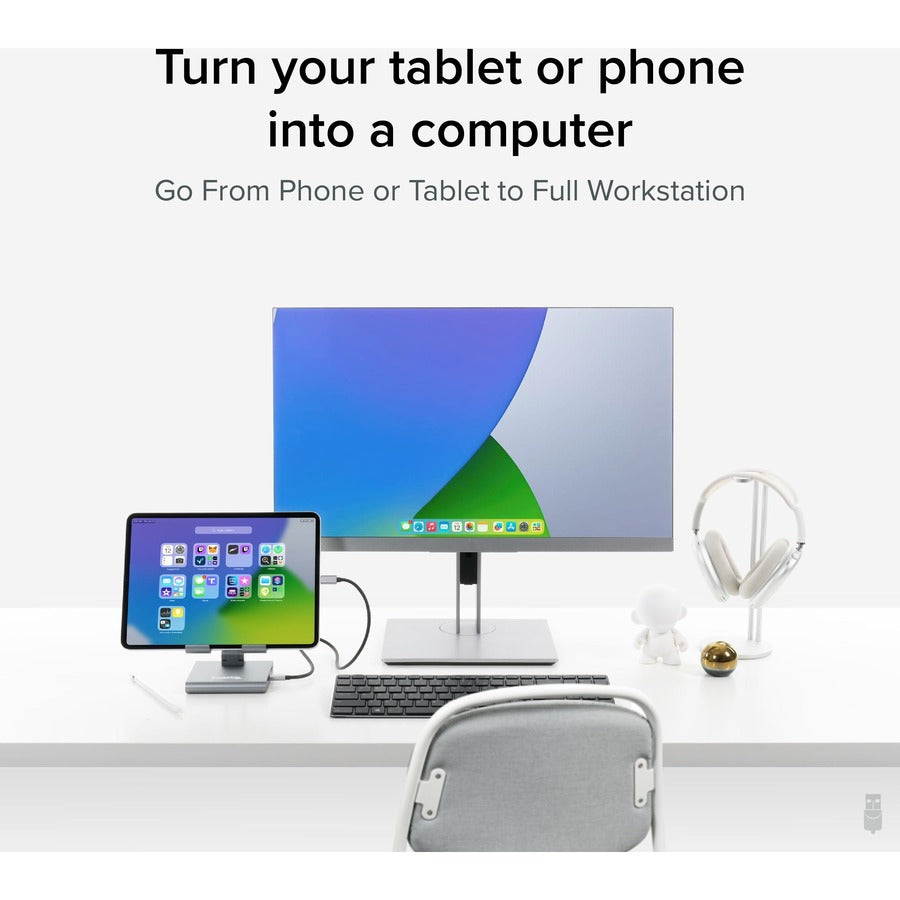 Plugable USBC Dock Tablet Stand - USB-C Dock Tablet and Phone Stand