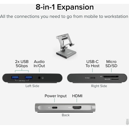 Plugable USBC Dock Tablet Stand - USB-C Dock Tablet and Phone Stand