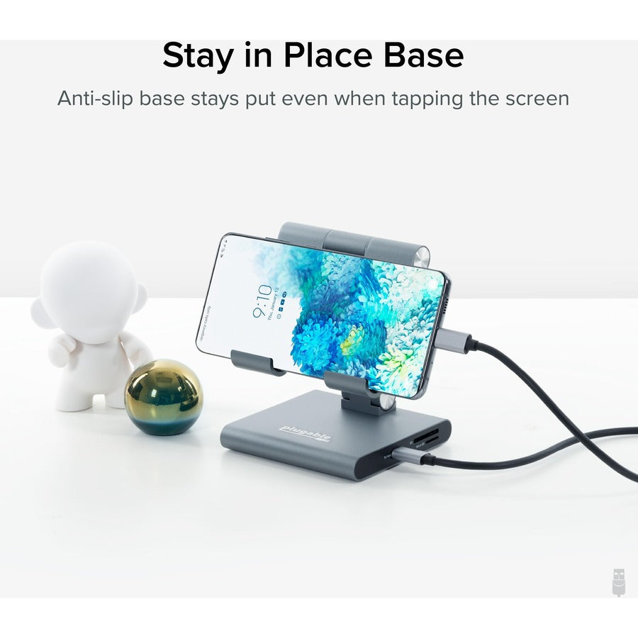 Plugable USBC Dock Tablet Stand - USB-C Dock Tablet and Phone Stand