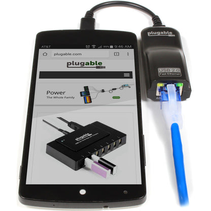 Plugable Usb 2.0 Otg Micro-B To 100Mbps Fast Ethernet Adapter