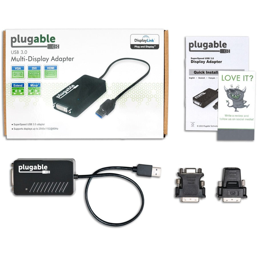 USB 3.0 to HDMI/DVI Video Adapter – Black (USB3HDMI)
