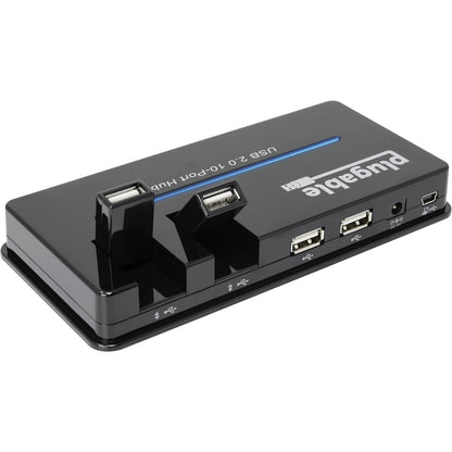 Plugable Usb2-Hub10C2 10 Port,Usb 2.0 Hub W/ 20W Pd