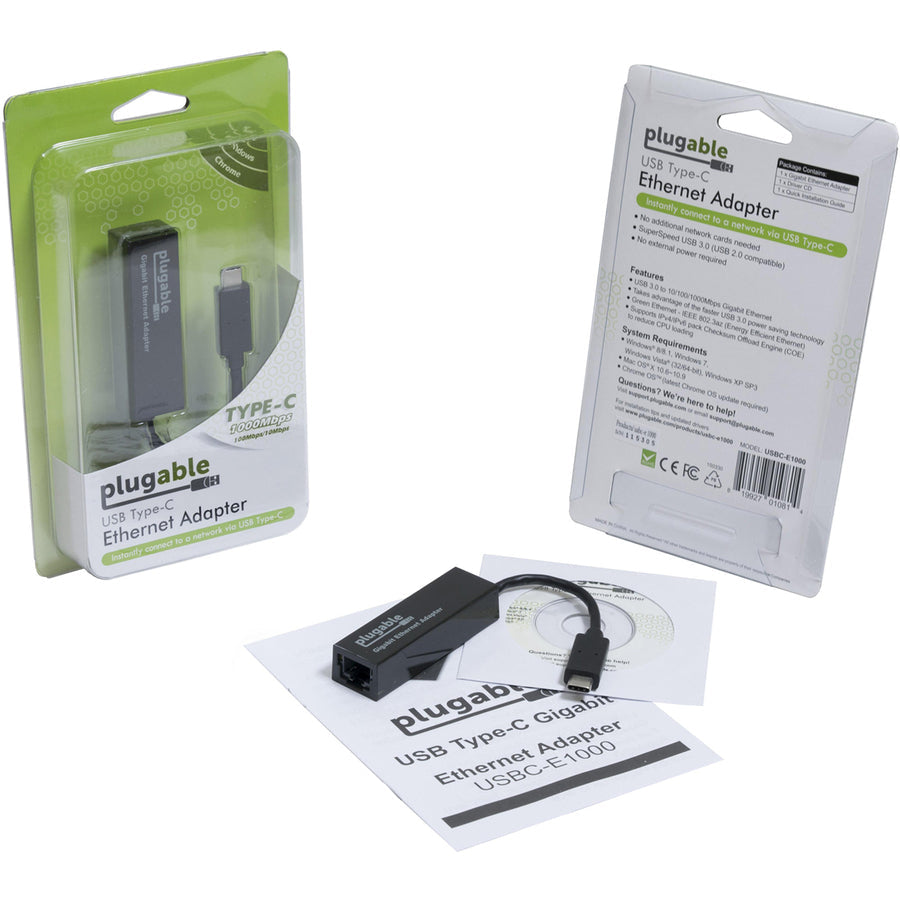 Plugable Usbc-E1000 Usb C,Ethernet Adapter