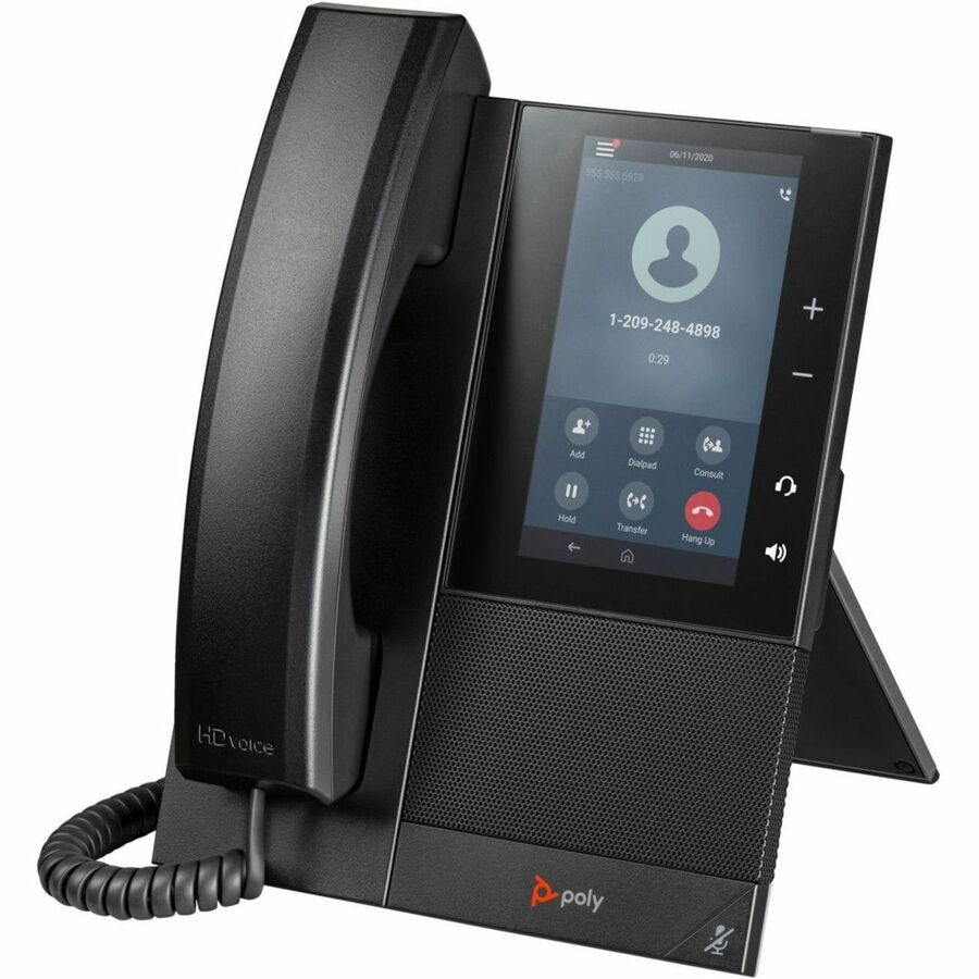 Poly CCX 505 IP Phone - Corded - Corded/Cordless - Bluetooth, Wi-Fi