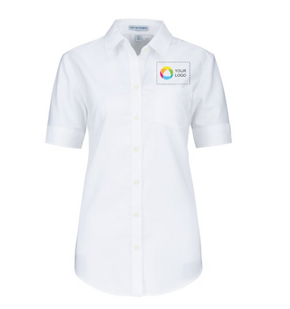 Port Authority® Ladies Short Sleeve SuperPro™ Oxford Shirt – Polished Style with Wrinkle-Free Convenience