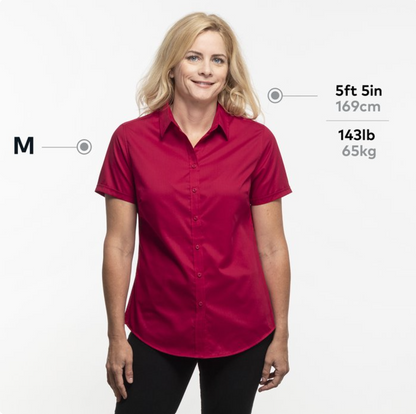 Port Authority® Ladies Short Sleeve SuperPro™ Twill Shirt – Wrinkle-Free, Polished, and Built to Last