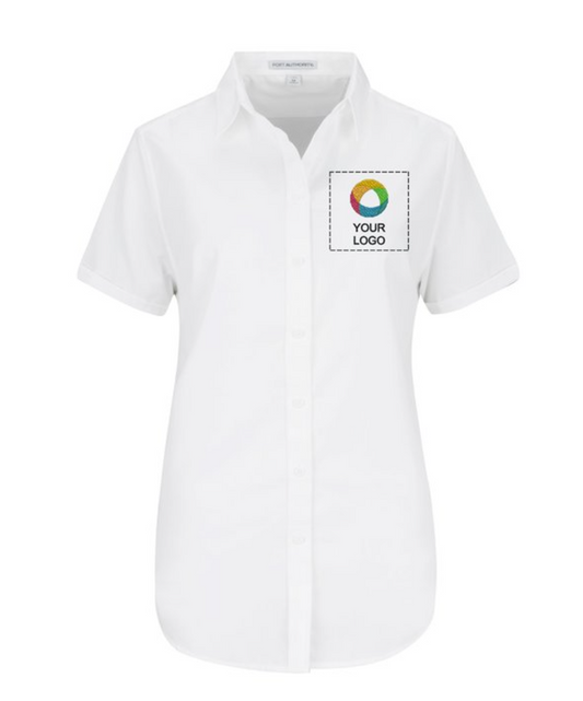 Port Authority® Ladies Short Sleeve SuperPro™ Twill Shirt – Wrinkle-Free, Polished, and Built to Last