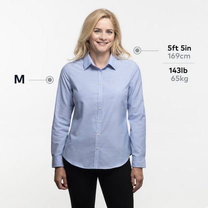 Port Authority® Ladies SuperPro™ Oxford Shirt – Timeless Elegance with Wrinkle-Free Performance