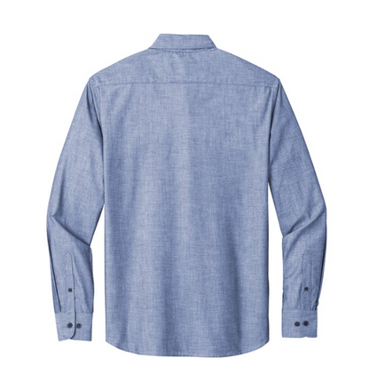 Port Authority® Long Sleeve Chambray Easy-Care Shirt – Classic Chambray Style with Wrinkle-Free Ease