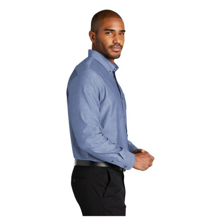 Port Authority® Long Sleeve Chambray Easy-Care Shirt – Timeless Style Meets Effortless Comfort