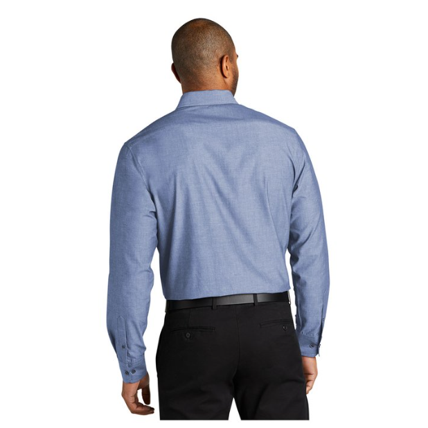 Port Authority® Long Sleeve Chambray Easy-Care Shirt – Timeless Style Meets Effortless Comfort