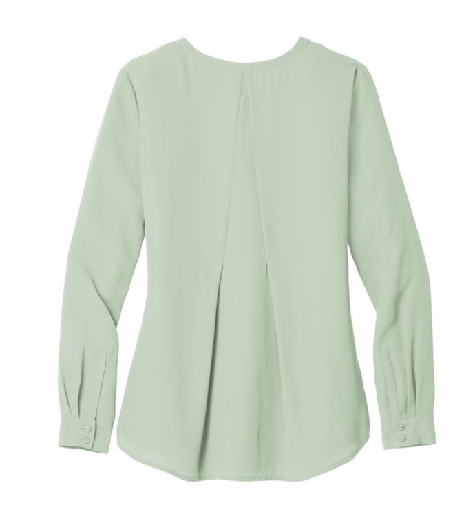 Port Authority® Women's Long Sleeve Button-Front Blouse – Classic Elegance with a Polished Look