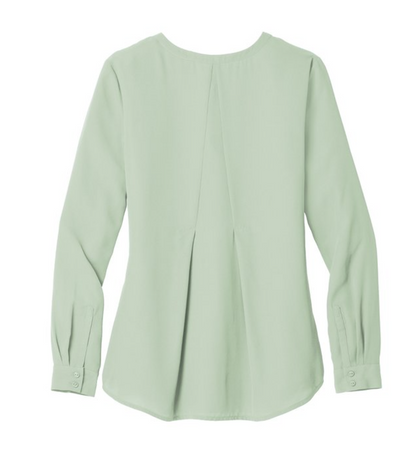 Port Authority® Women's Long Sleeve Button-Front Blouse – Classic Elegance with a Polished Look