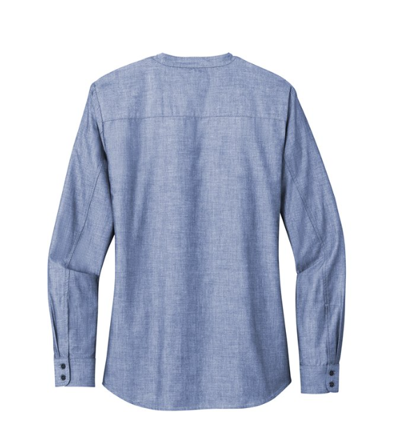 Port Authority® Women's Long Sleeve Chambray Easy-Care Shirt – Timeless Chambray Style with Effortless Maintenance