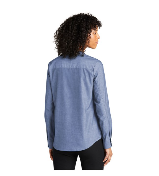 Port Authority® Women's Long Sleeve Chambray Easy-Care Shirt – Timeless Chambray Style with Effortless Maintenance