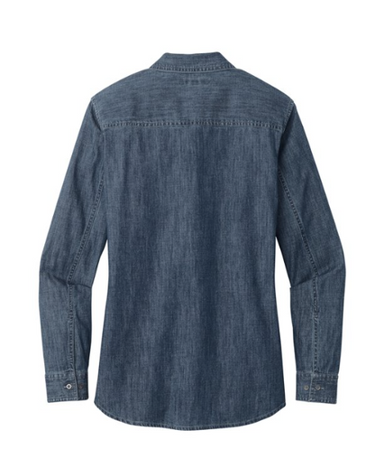 Port Authority® Women's Long Sleeve Perfect Denim Shirt – Classic Denim with a Tailored, Feminine Fit