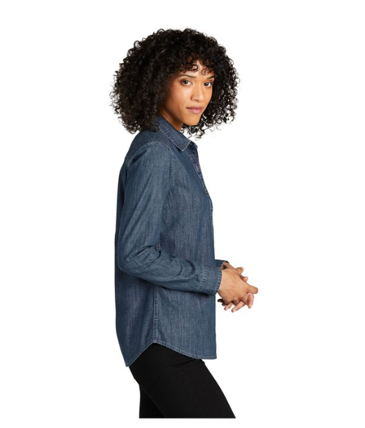 Port Authority® Women's Long Sleeve Perfect Denim Shirt – Classic Denim with a Tailored, Feminine Fit