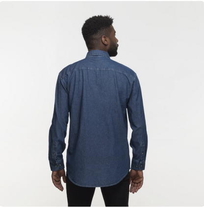 Port & Company® Long Sleeve Value Denim Shirt – Classic Denim Look with Everyday Affordability