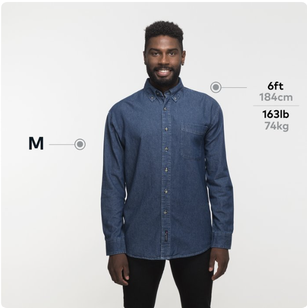 Port & Company® Long Sleeve Value Denim Shirt – Classic Denim Look with Everyday Affordability