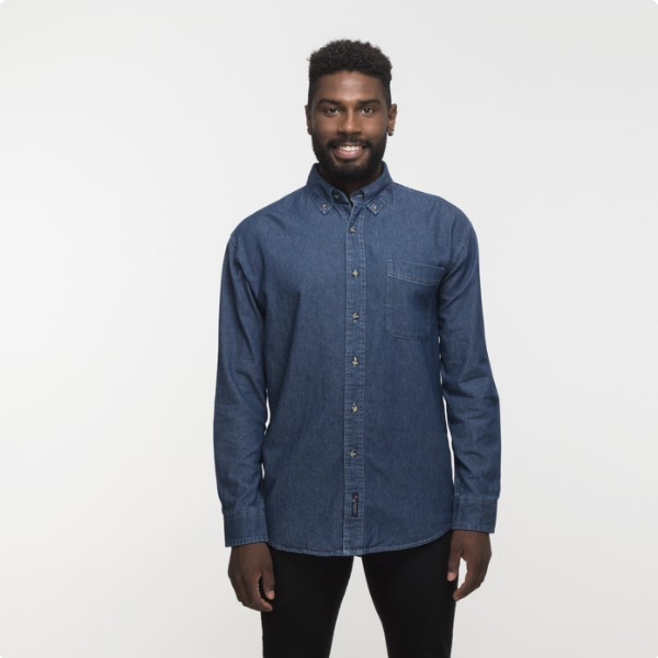 Port & Company® Long Sleeve Value Denim Shirt – Classic Denim Look with Everyday Affordability