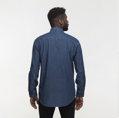 Port & Company® Long Sleeve Value Denim Shirt – Classic Denim Style with Everyday Comfort