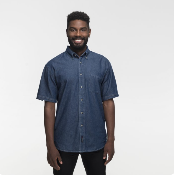 Port & Company® Short Sleeve Value Denim Shirt – Classic Denim Comfort with a Relaxed Fit