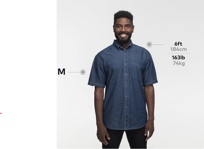 Port & Company® Short Sleeve Value Denim Shirt – Classic Denim Comfort with a Relaxed Fit