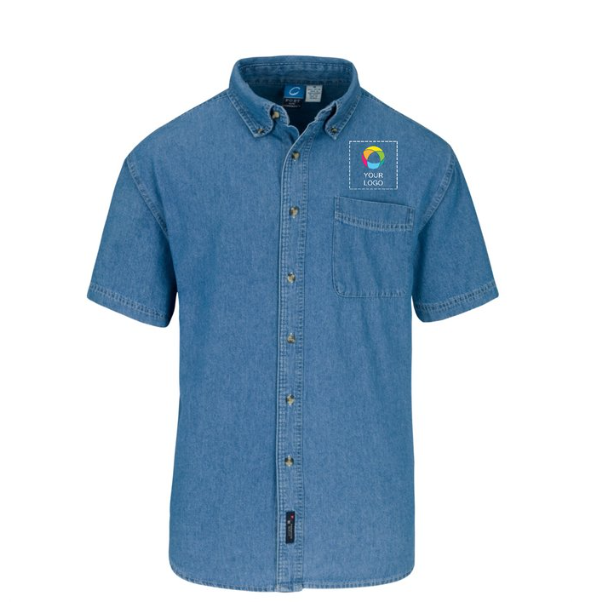 Port & Company® Short Sleeve Value Denim Shirt – Classic Denim Comfort with a Relaxed Fit