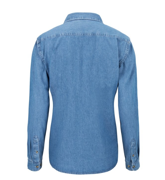 Port & Company® Women’s Long Sleeve Value Denim Shirt – Timeless Denim Style with a Feminine Fit