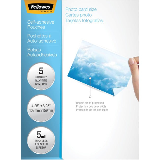 Pouch Photo Self Adhesive 5Mil 5Pk,Dds Must Be Ordered In Multiples Of Case Qty=