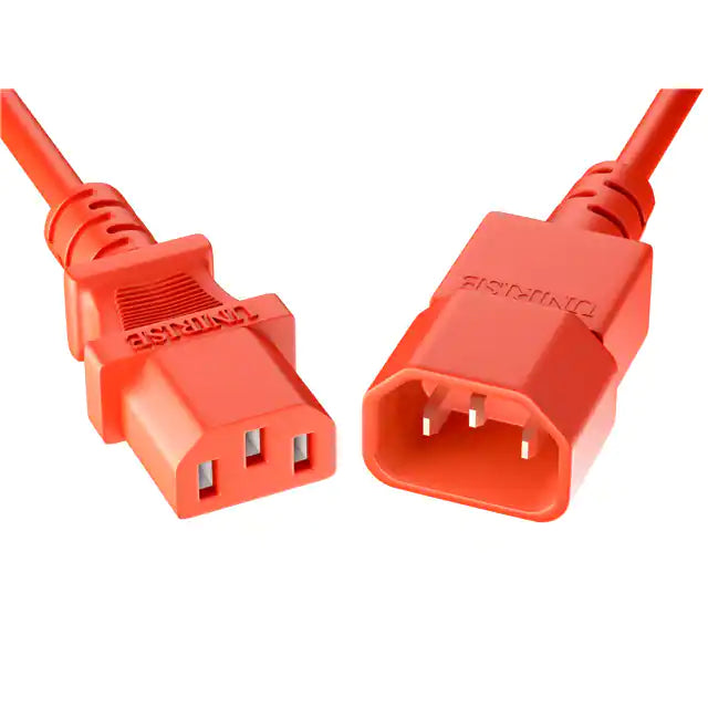 Power Cord C13 To C14 10Amp Red 3.5Ft